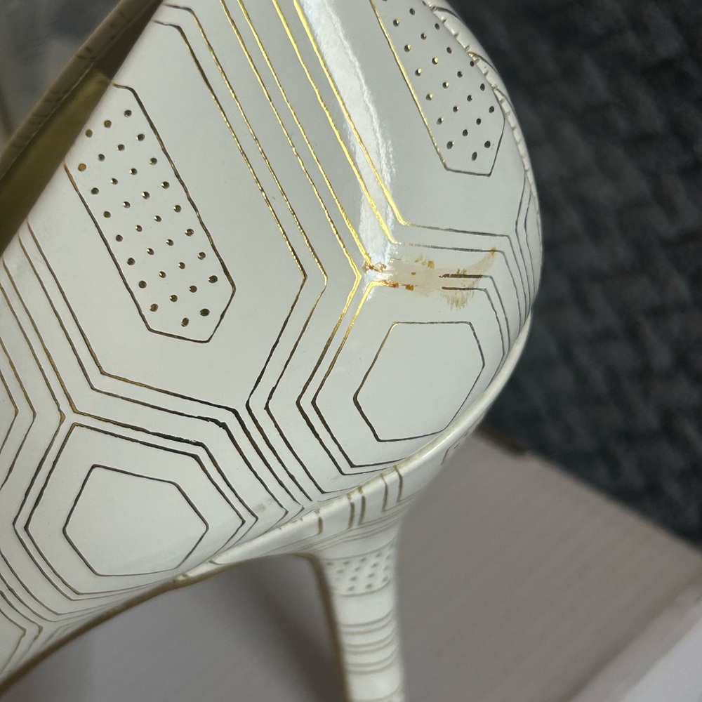 Nine West Geometric White Heels - Picture 6 of 6